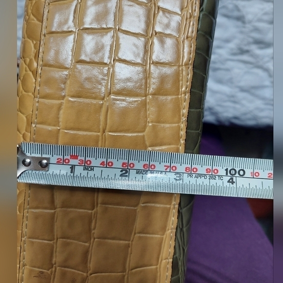 Jeanne Lottie 3-Tone Synthetic Alligator Embossed Satchel Bag - Picture 15 of 16